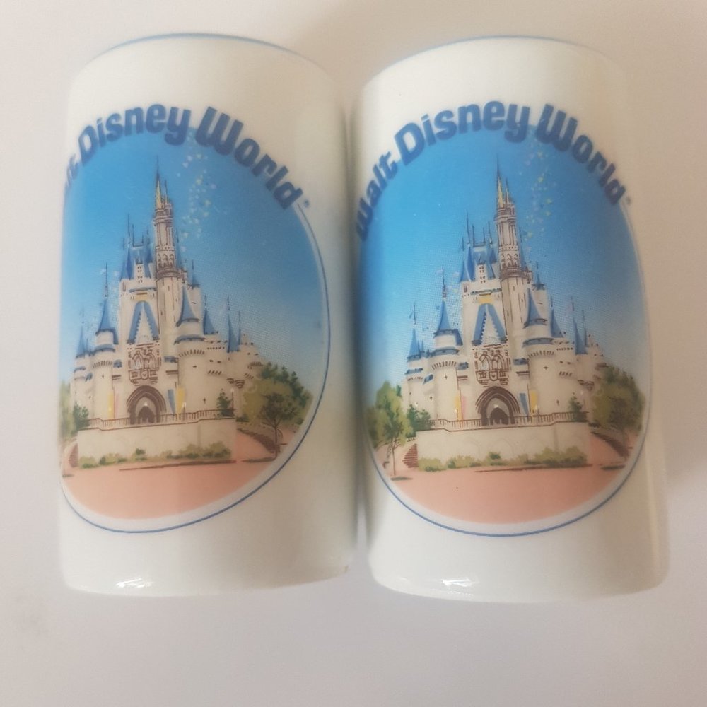 Vintage Walt Disney World Salt and Pepper Shakers with Cinderella’s Castle Japan